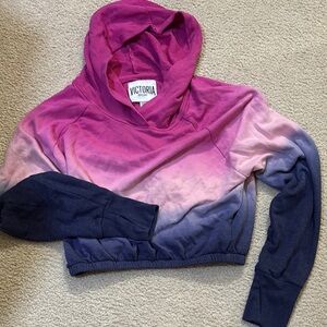 Victoria Secret  Ombre Hoodie Sweater - Pink and Blue